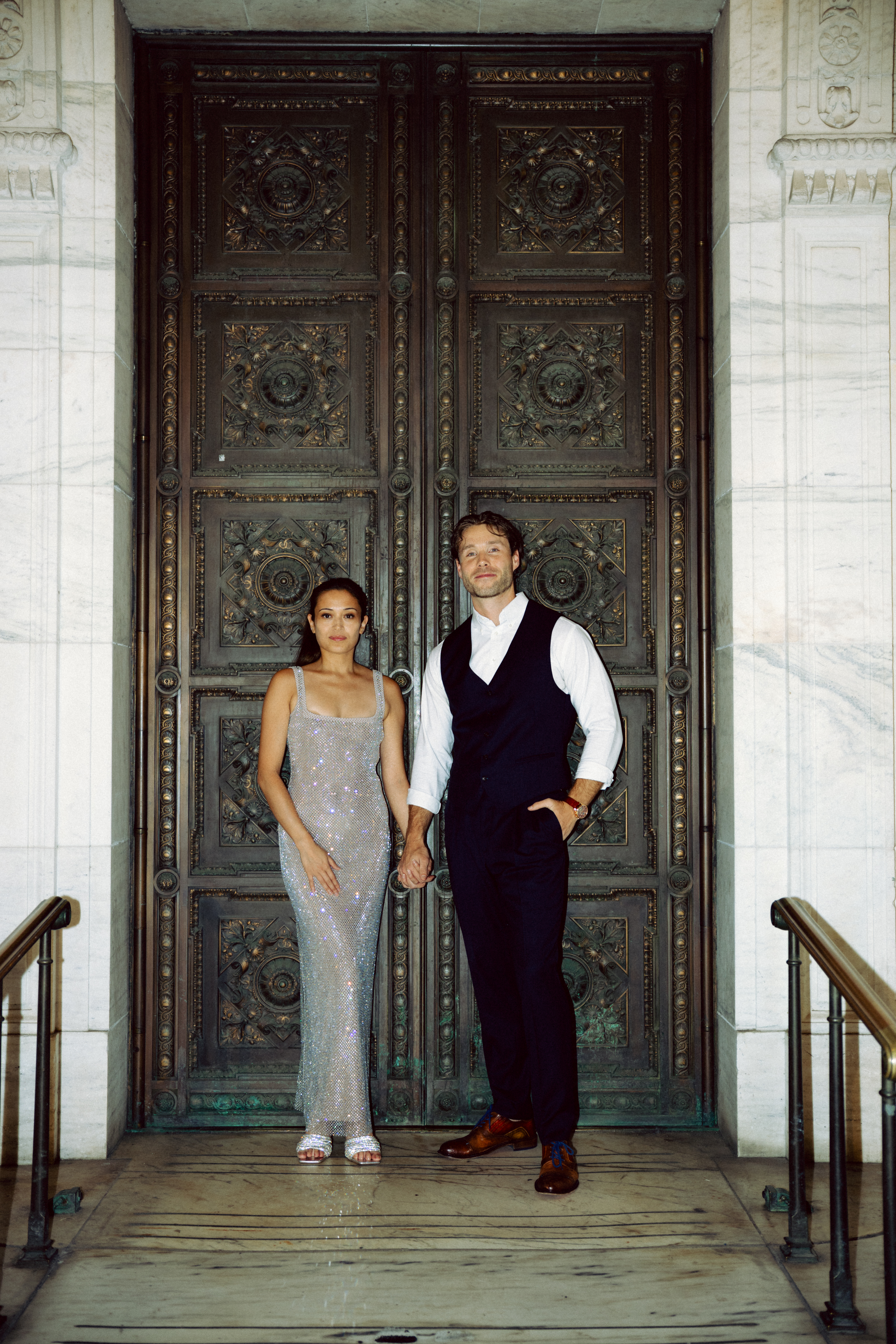 Kale Pasch at the entrance to a landmark building
